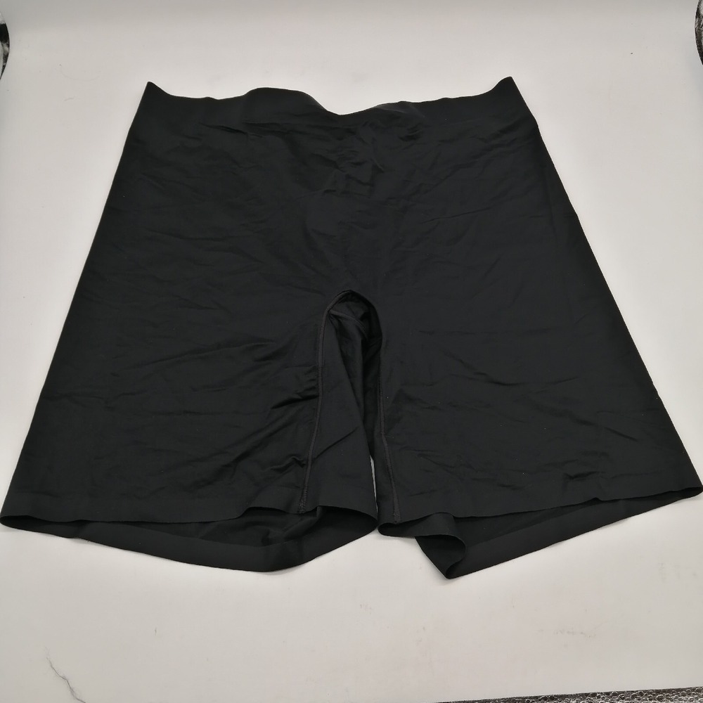Nearly Nude Womens Panties Black Tap Pants Nylon Blend Cotton Liner M L NEW